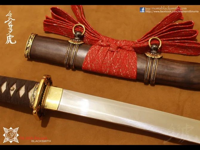 Japanese weapon Kodachi (gunto style)<br> 2 kodachi_gunto_hamon_d